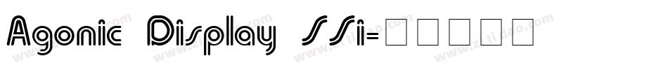 Agonic Display SSi字体转换